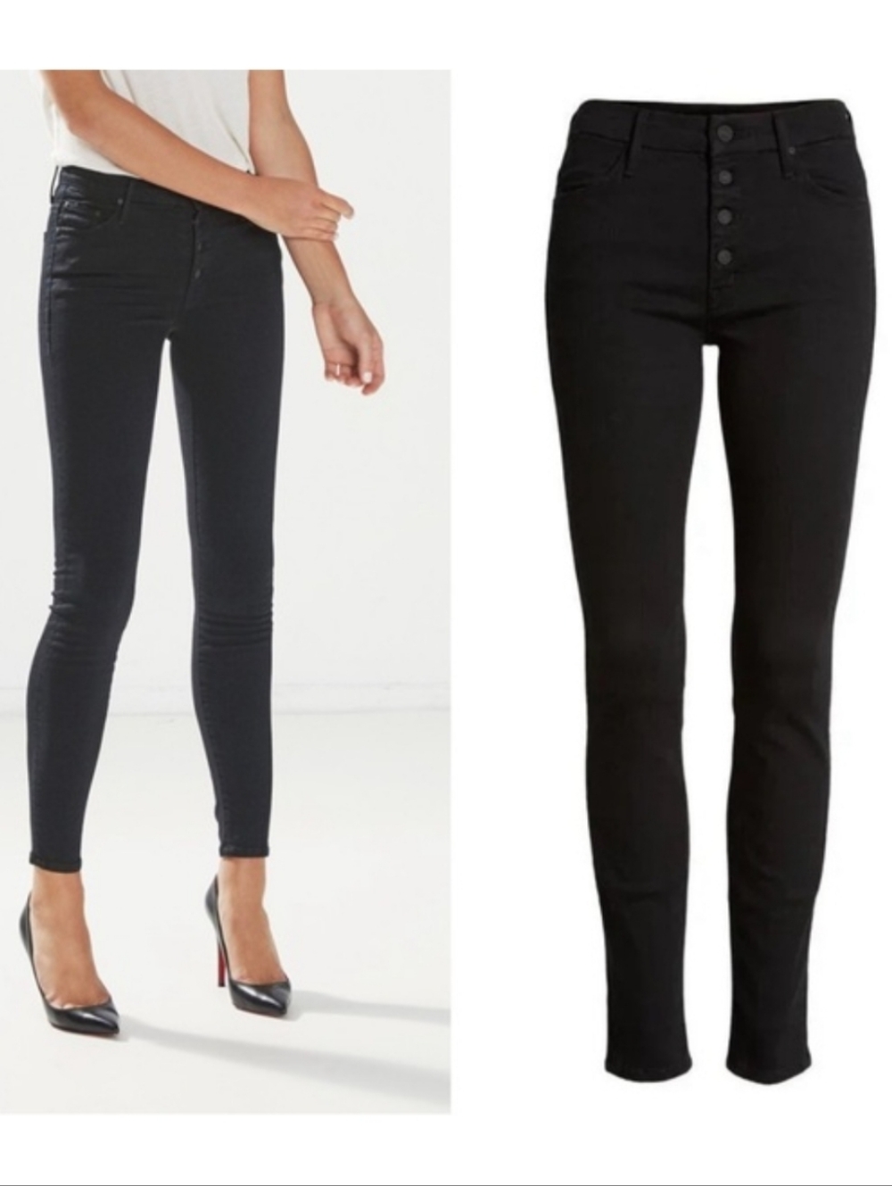MOTHER The Pixie Button Fly Skinny Jean in Not Guilty Wash Women's Size 27